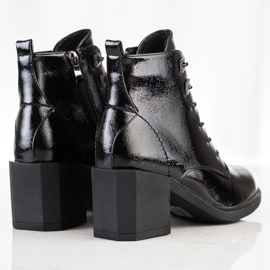 Filippo Bottines à lacets sur un poteau le noir 4