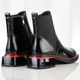 Filippo Bottines noires sur une fermeture éclair le noir 1