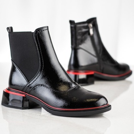 Filippo Bottines noires sur une fermeture éclair le noir 2