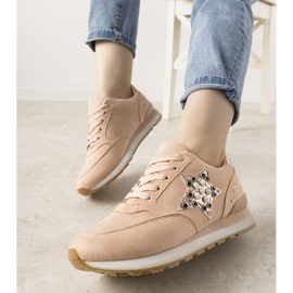 Baskets de sport roses ornées de clous Ruler 1