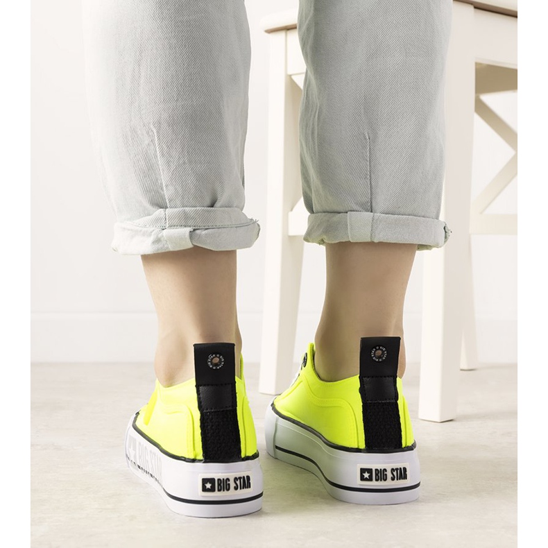 Baskets Alexa jaune fluo Big Star pour femme 1