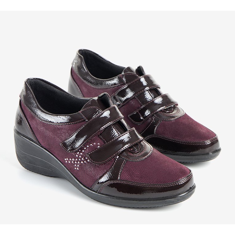 Chaussures compensées marron Tiffy rouge 1 Chaussures compensées marron Tiffy rouge 1