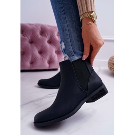 S.Barski Bottines Femme Chelsea boots Talon Plat Noir Barski 18-75 1