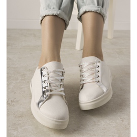 Baskets blanches mates avec semelle Shift blanche 1