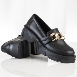 Filippo Mocassins En Cuir Sur La Plateforme le noir 1