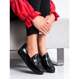 Filippo Chaussures en cuir à la mode le noir 1