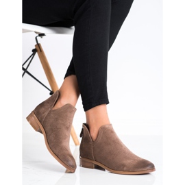 Boots en daim à découpe VINCEZA brun 2