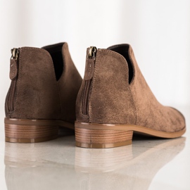 Boots en daim à découpe VINCEZA brun 3