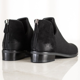 Boots en daim à découpe VINCEZA le noir 1