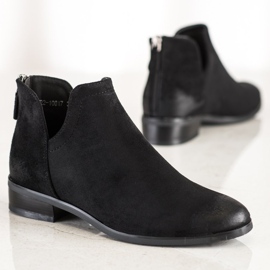 Boots en daim à découpe VINCEZA le noir 2