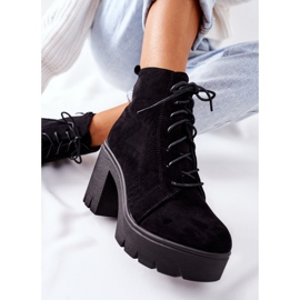 PS1 Bottes en daim chaudes sur une barre direction noire 1