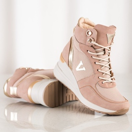 Baskets montantes VINCEZA rose 1