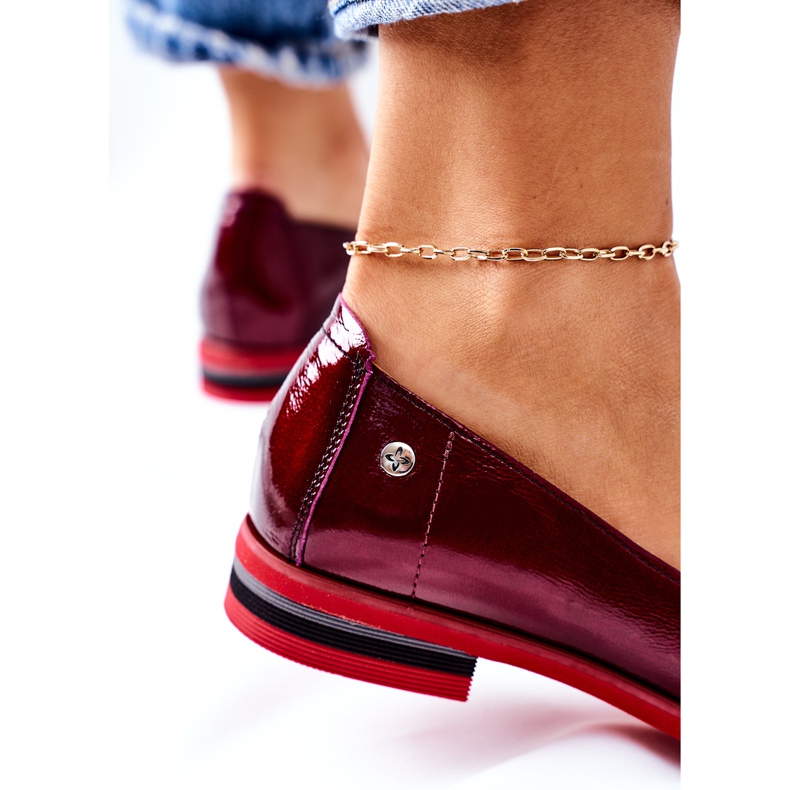 Chaussures Cuir Laqué Maciejka 05035-23 Bordeaux rouge 1