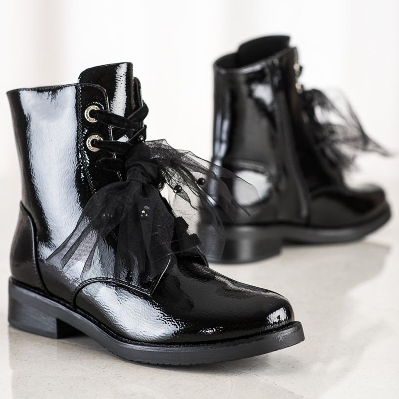 S. BARSKI Bottes En Cuir Éco Laqué S.BARSKI noir 1