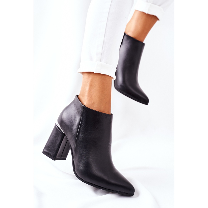 Bottes en cuir sur un poteau Raglan noir le noir 1