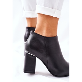 Bottes en cuir sur un poteau Raglan noir le noir 4