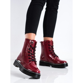 S. BARSKI Bottines à lacets sur la plateforme S.BARSKI rouge 2 S. BARSKI Bottines à lacets sur la plateforme S.BARSKI rouge 2