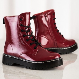 S. BARSKI Bottines à lacets sur la plateforme S.BARSKI rouge 1 S. BARSKI Bottines à lacets sur la plateforme S.BARSKI rouge 1
