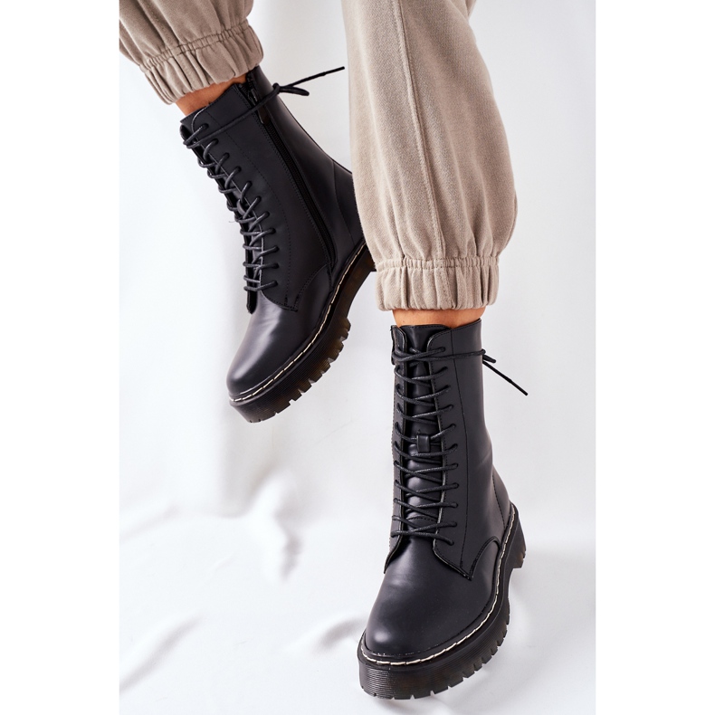 S.Barski Bottes de travail noires Corydon pour femmes 2