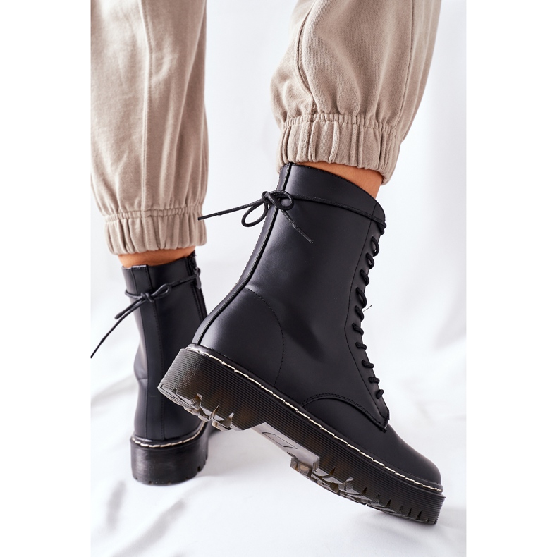 S.Barski Bottes de travail noires Corydon pour femmes 1
