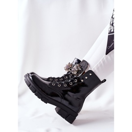 S.Barski Bottes Femme Cristaux Noirs Tweten 1