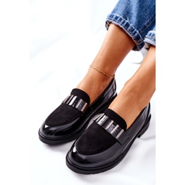 S.Barski Derbies Femme Laqué Noir Montius 1