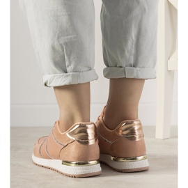 Baskets roses Ecoma à motif peau de serpent 1 Baskets roses Ecoma à motif peau de serpent 1