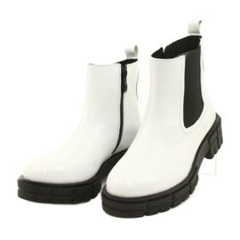 Caprice Bottes peintes en cuir blancs 9-25461-27 122 3