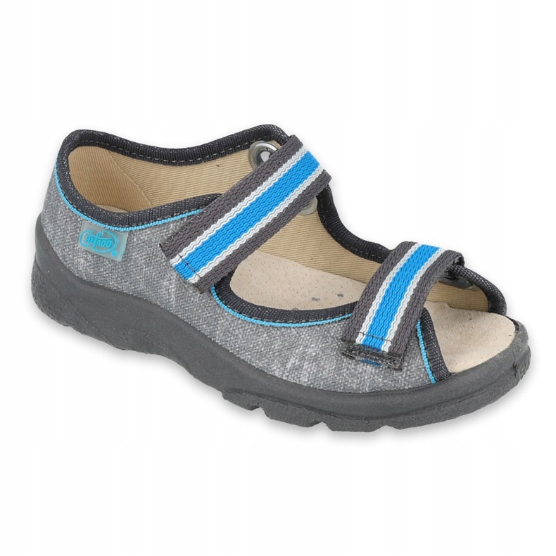 Chaussures enfant Befado 869X157 bleu gris 2