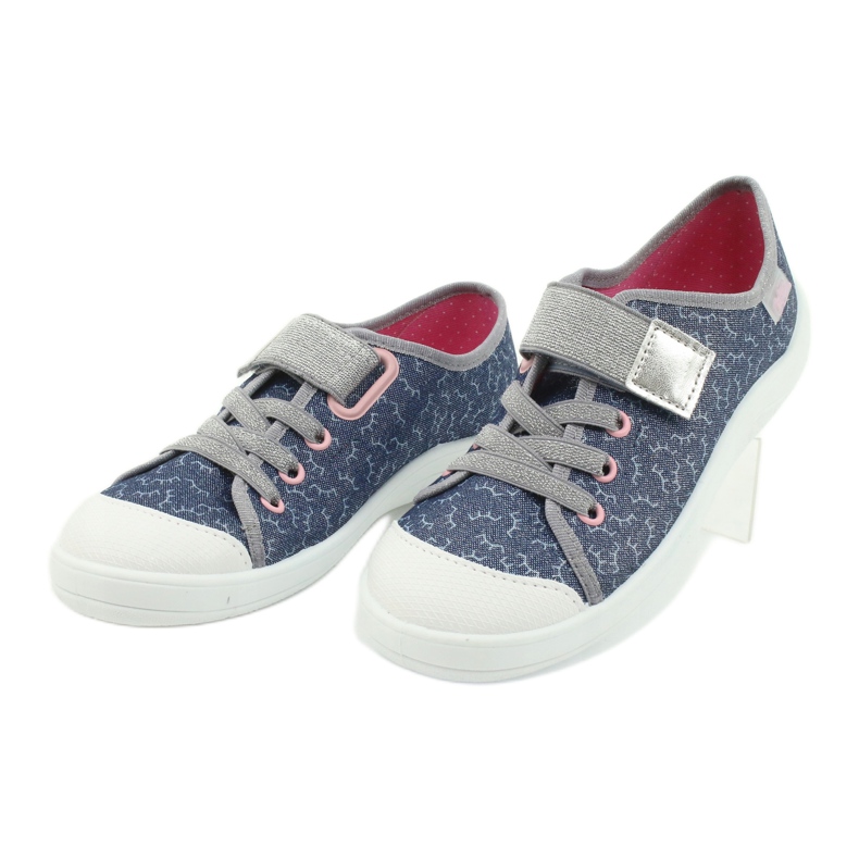 Chaussures pour enfants Befado 251Y153 bleu argent gris 3