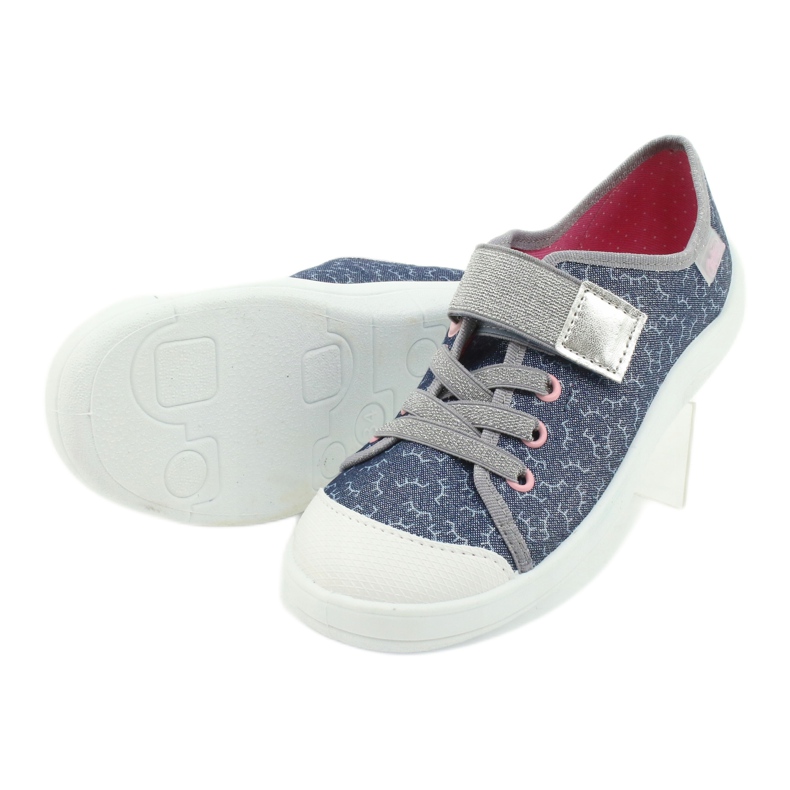 Chaussures pour enfants Befado 251Y153 bleu argent gris 4