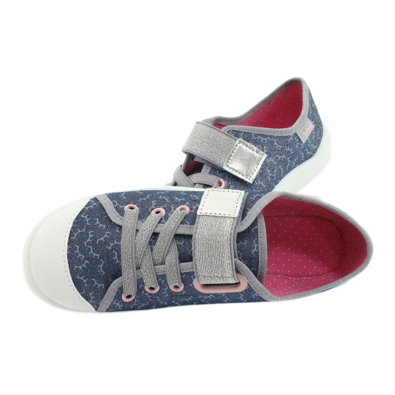 Chaussures pour enfants Befado 251Y153 bleu argent gris 5