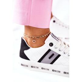 Baskets en cuir sur la plate-forme Big Star II274071 blanche 1 Baskets en cuir sur la plate-forme Big Star II274071 blanche 1