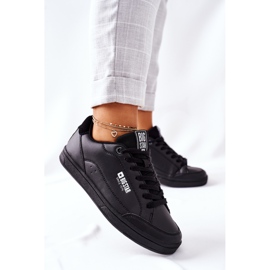 Baskets en cuir pour femmes en mousse à mémoire Big Star II274320 Noir le noir 3