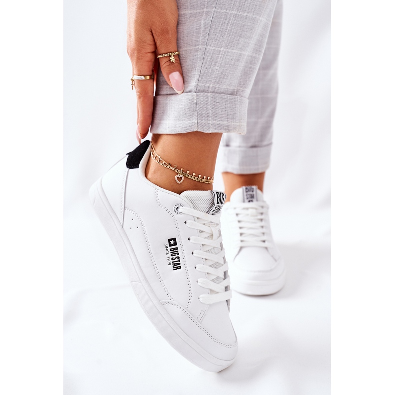 Baskets Cuir Femme Mousse Mémoire Big Star II274319 Blanc 2