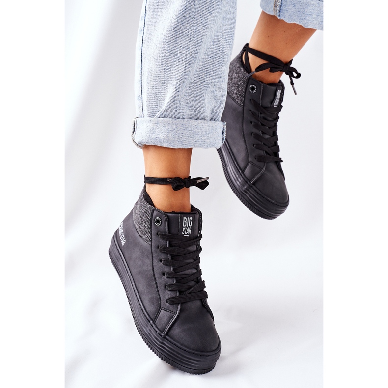 Baskets Hautes Isolées Big Star II274147 Noir le noir 2 Baskets Hautes Isolées Big Star II274147 Noir le noir 2