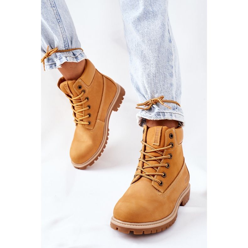 Bottes de randonnée en cuir pour femmes Big Star II274447 Camel brun 2 Bottes de randonnée en cuir pour femmes Big Star II274447 Camel brun 2