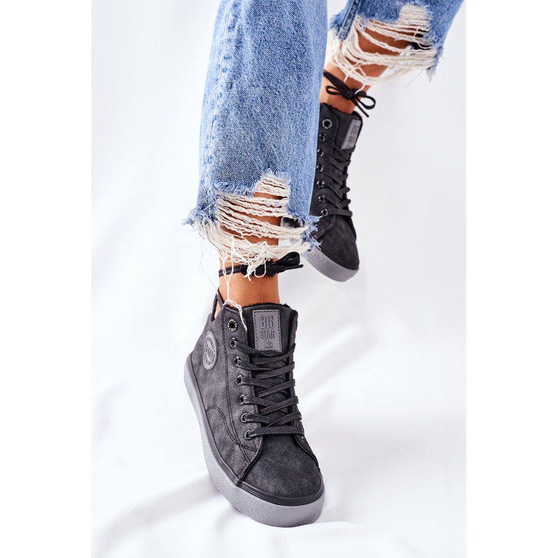 Baskets Isolées En Cuir Big Star II274148 Noir le noir 2