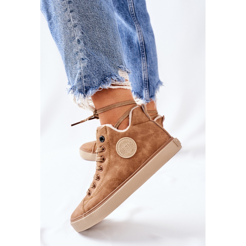 Baskets Isolées En Cuir Big Star II274149 Camel brun 2
