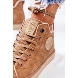 Baskets Isolées En Cuir Big Star II274149 Camel brun 1