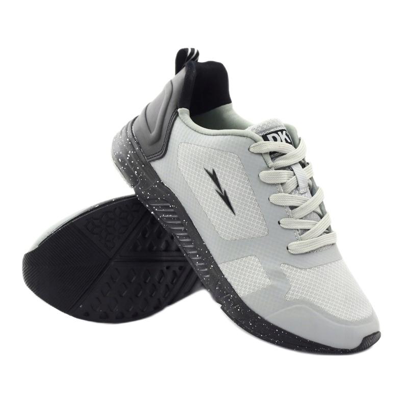 DK Chaussures de sport pour femmes à égalité 17049 Gray le noir 3