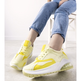 Baskets de sport Marcon jaune pastel 1
