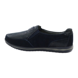 Slip-on sport femme DK cuir bleu marine 2