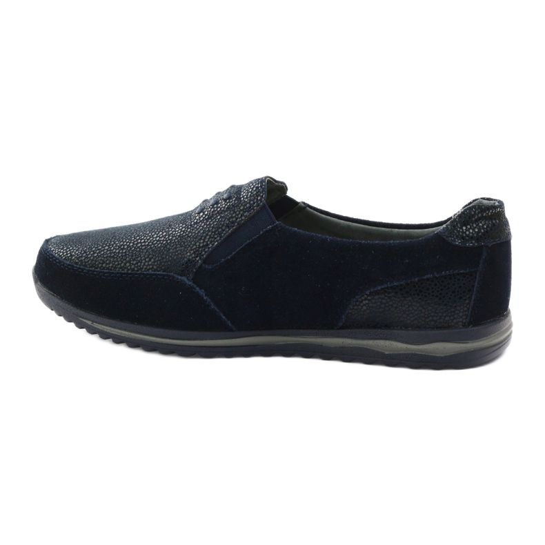 Slip-on sport femme DK cuir bleu marine 2