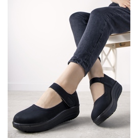 Chaussures noires sur semelle épaisse Lumen le noir 1