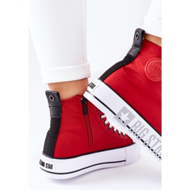 Baskets hautes sur la plate-forme Big Star II274018 rouge 1