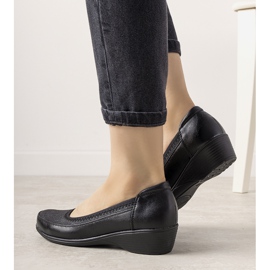 Chaussures noires sur semelle épaisse Vontare le noir 1