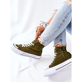 Baskets hautes sur la plateforme Big Star II274017 kaki vert 1