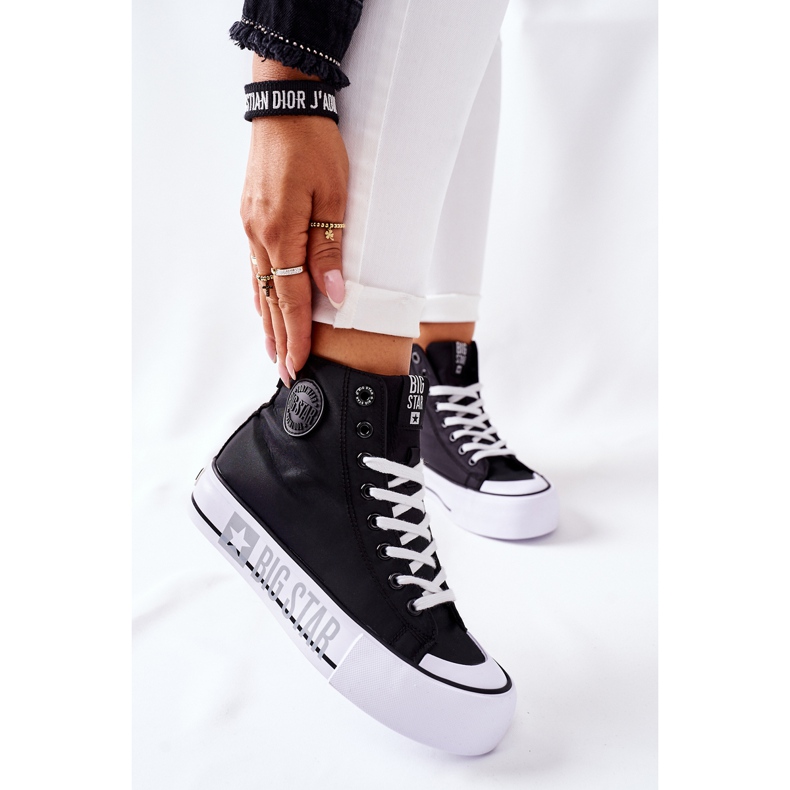 Baskets hautes On The Big Star II274012 Black Platform noir 2