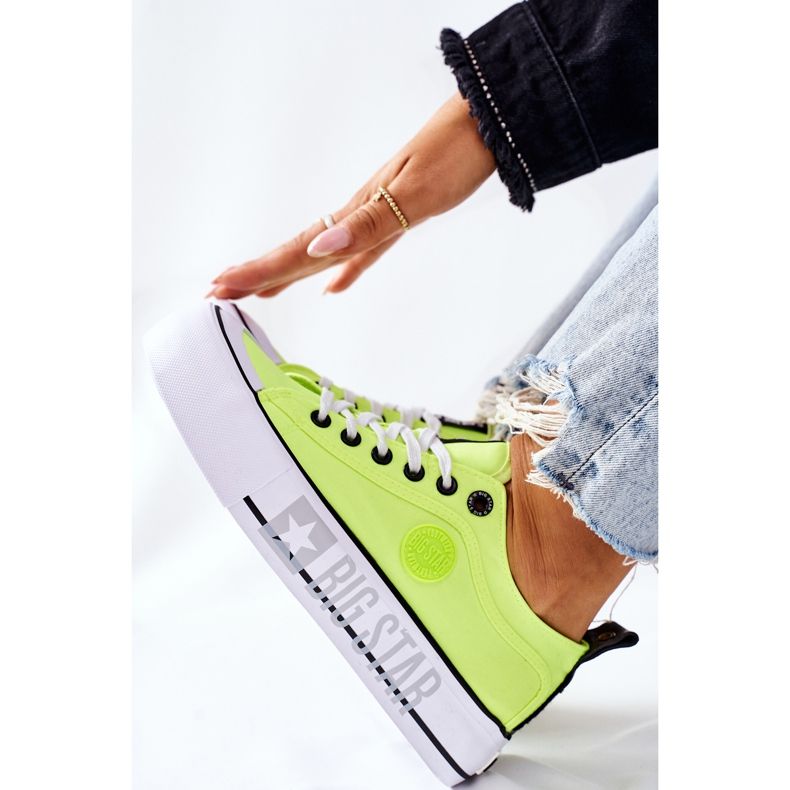 Baskets On The Big Star II274022 plate-forme jaune fluo 1
